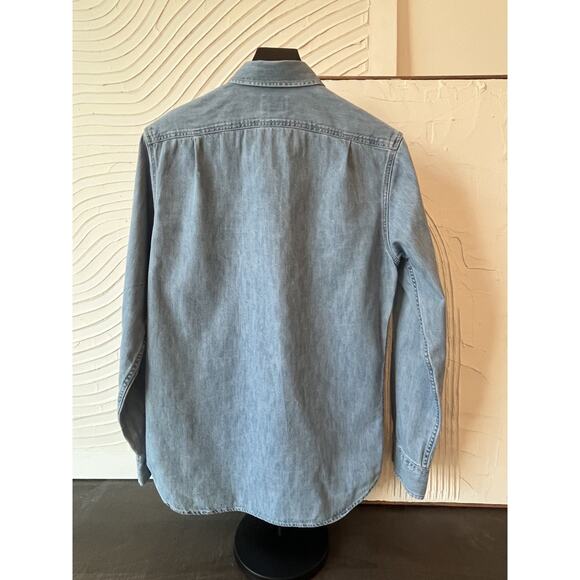 J.Crew Men’s Denim Dress Shirt Blue Cotton Size XS Long Sleeve Button-Up - Picture 2 of 4